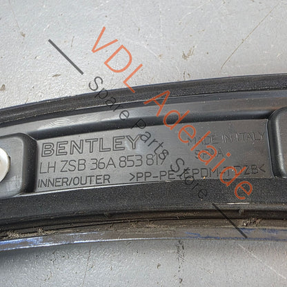 36A853817 36A853817GRU  Bentley Bentayga 4V Left Rear Wheel Arch Flare Trim Molding 36A853817