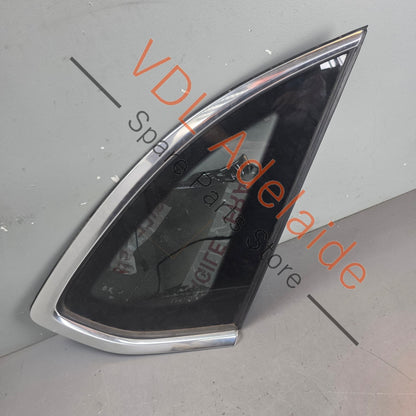 36A845298K 36A845298AJ  Bentley Bentayga 4V Right Rear Quarter Glass Window 36A845298K 36A845298AJ w Chrome Trim