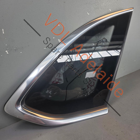 36A845298K 36A845298AJ  Bentley Bentayga 4V Right Rear Quarter Glass Window 36A845298K 36A845298AJ w Chrome Trim