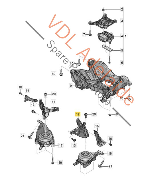 4M0399113B   Aud VW V8 Engine Mount Bracket Aluminium 4M0399113B Left