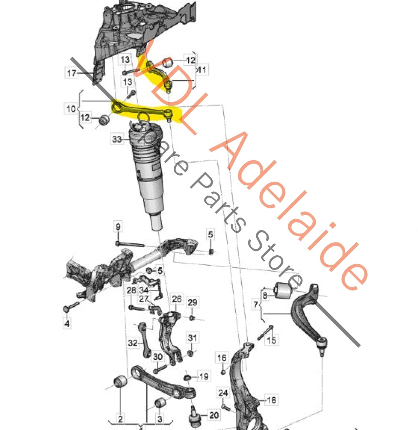 4M0407509C 4M0407505C  Bentley Bentayga Audi Q7 Touareg Suspension Upper Control Arm Set 4M0407509C 4M0407505C