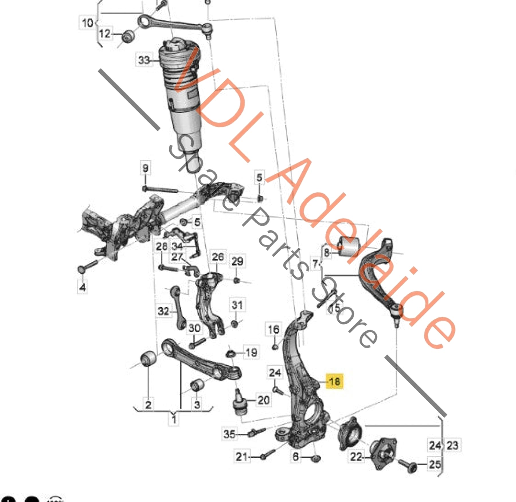 4M0407254L 4M0407560A  Bentley Bentayga Front Right Suspension Knuckle 4M0407254L