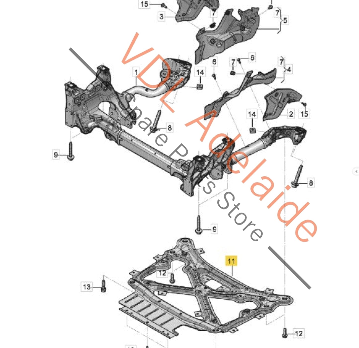 4M2399345F 4M2399345C  Bentley Bentayga Front Lower Subframe for RHD 4M2399345F 4M2399345C