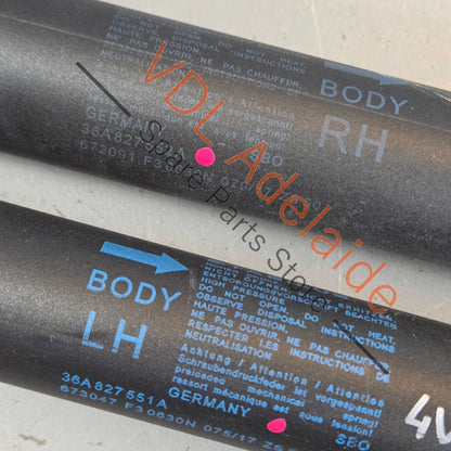 36A827551A   Bentley Bentayga Boot Strut Set Pair 36A827551A 36A827552A