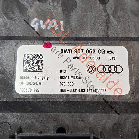 8W0907063CG    Bentley Bentayga Front Body Control Module 8W0907063CG