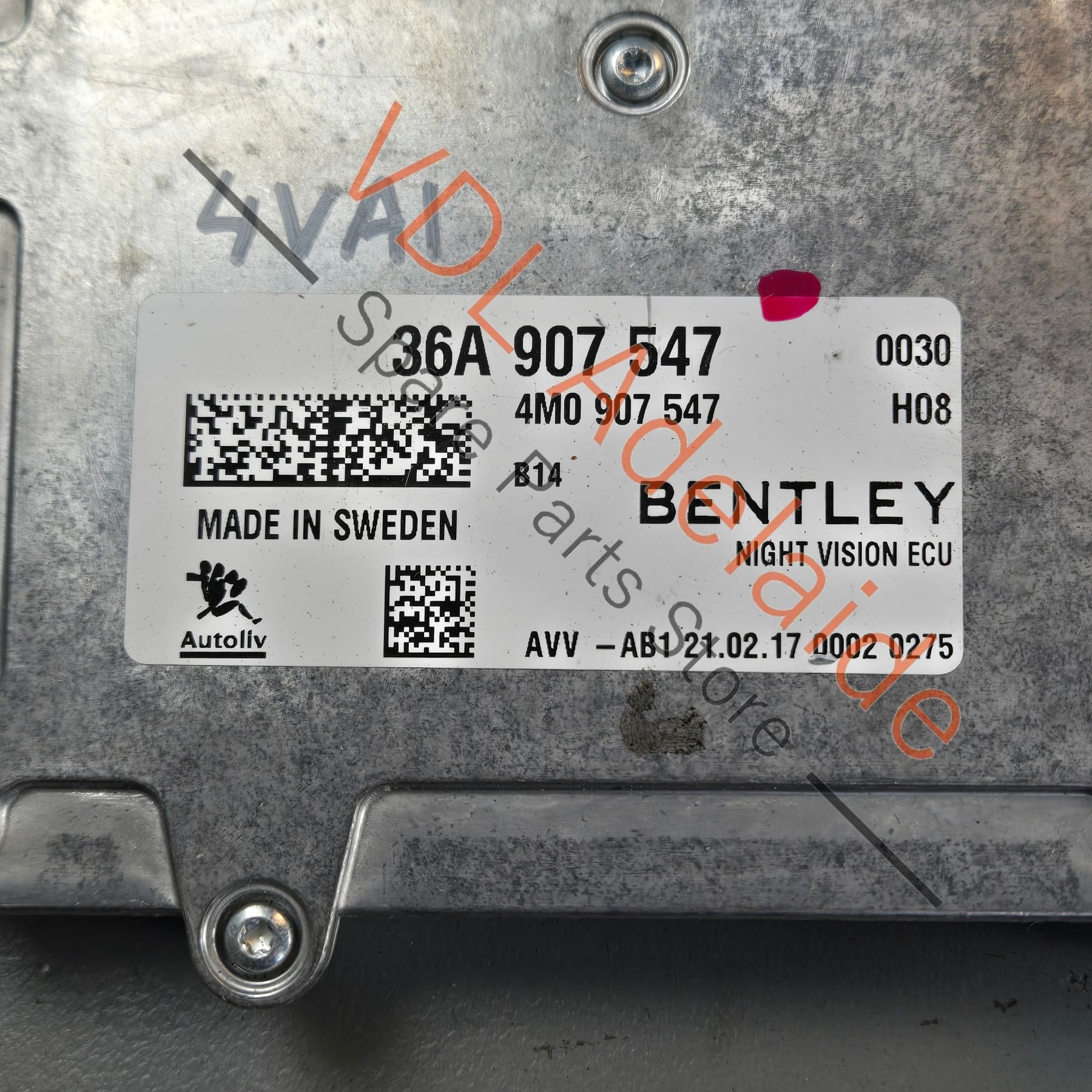 36A907547    Bentley Bentayga Night Vision Control Module 36A907547