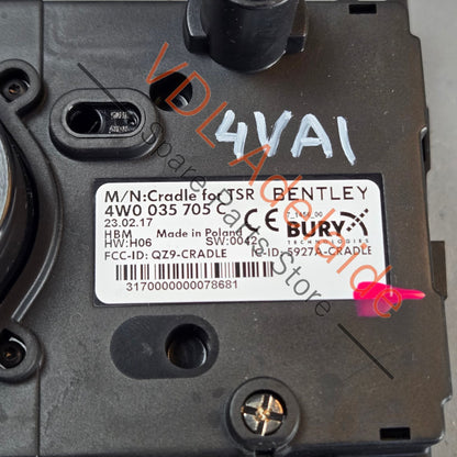 36A035189 4W0035705C   Bentley Bentayga Rear Seat Climate and Multimedia Control Panel Remote Switch 4W0035705C 36A035189