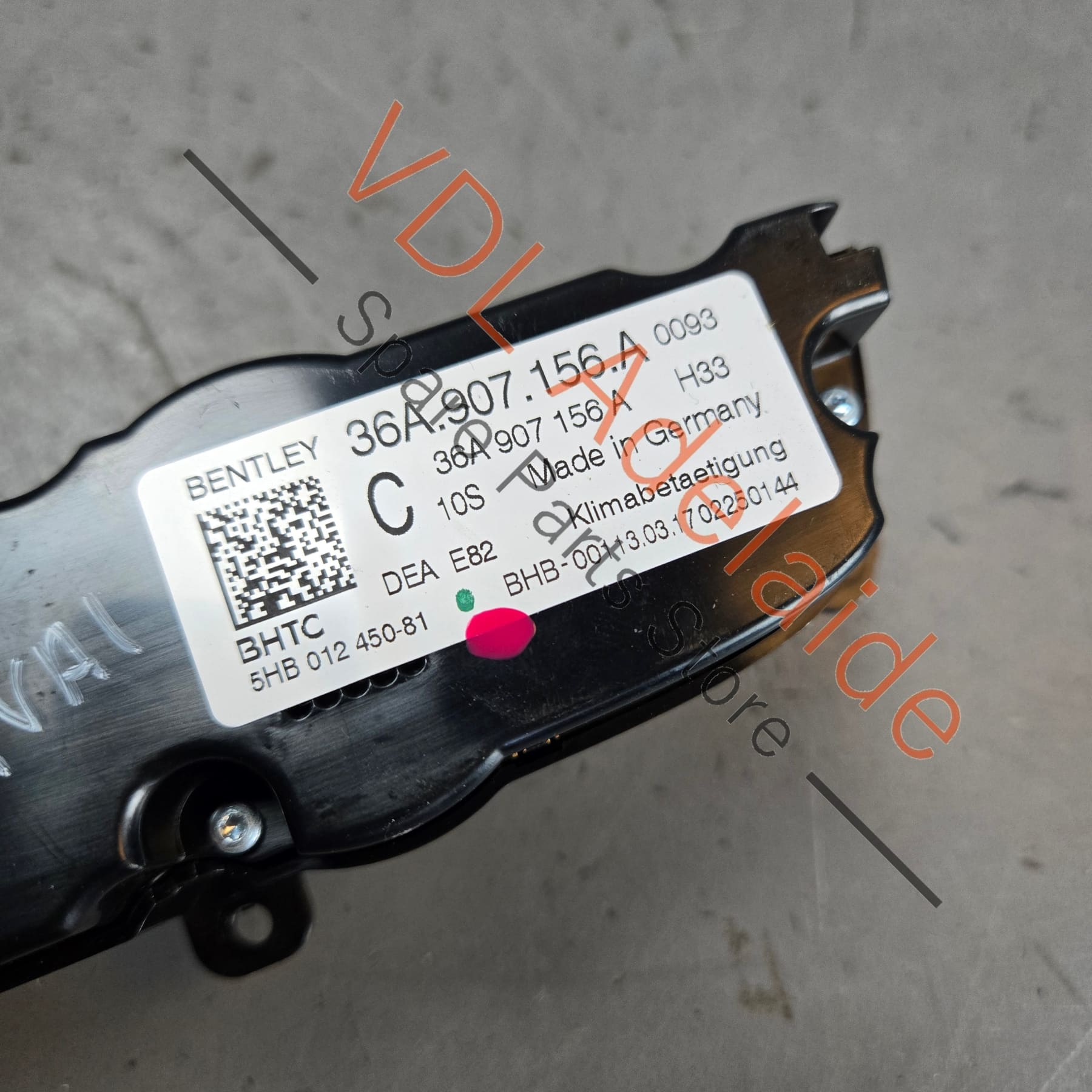 36A907156A    Bentley Bentayga Air Conditioning Climate Switch 36A907156A