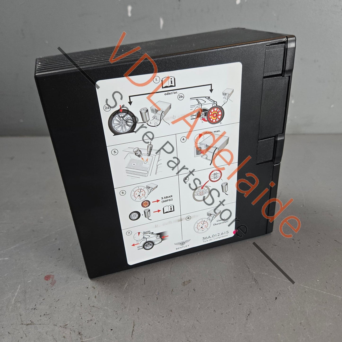 36A012615 4L0012615   Bentley Bentayga 12V Emergency Tyre Pump 36A012615 4L0012615