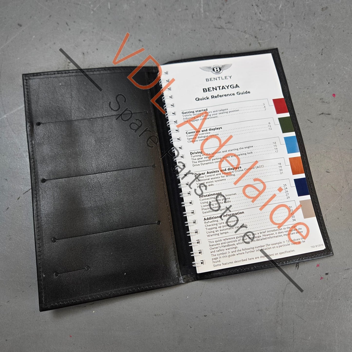 36A012719AB    Bentley Bentayga Owners Book Quick Reference Guide Operating Instructions 36A012719AB