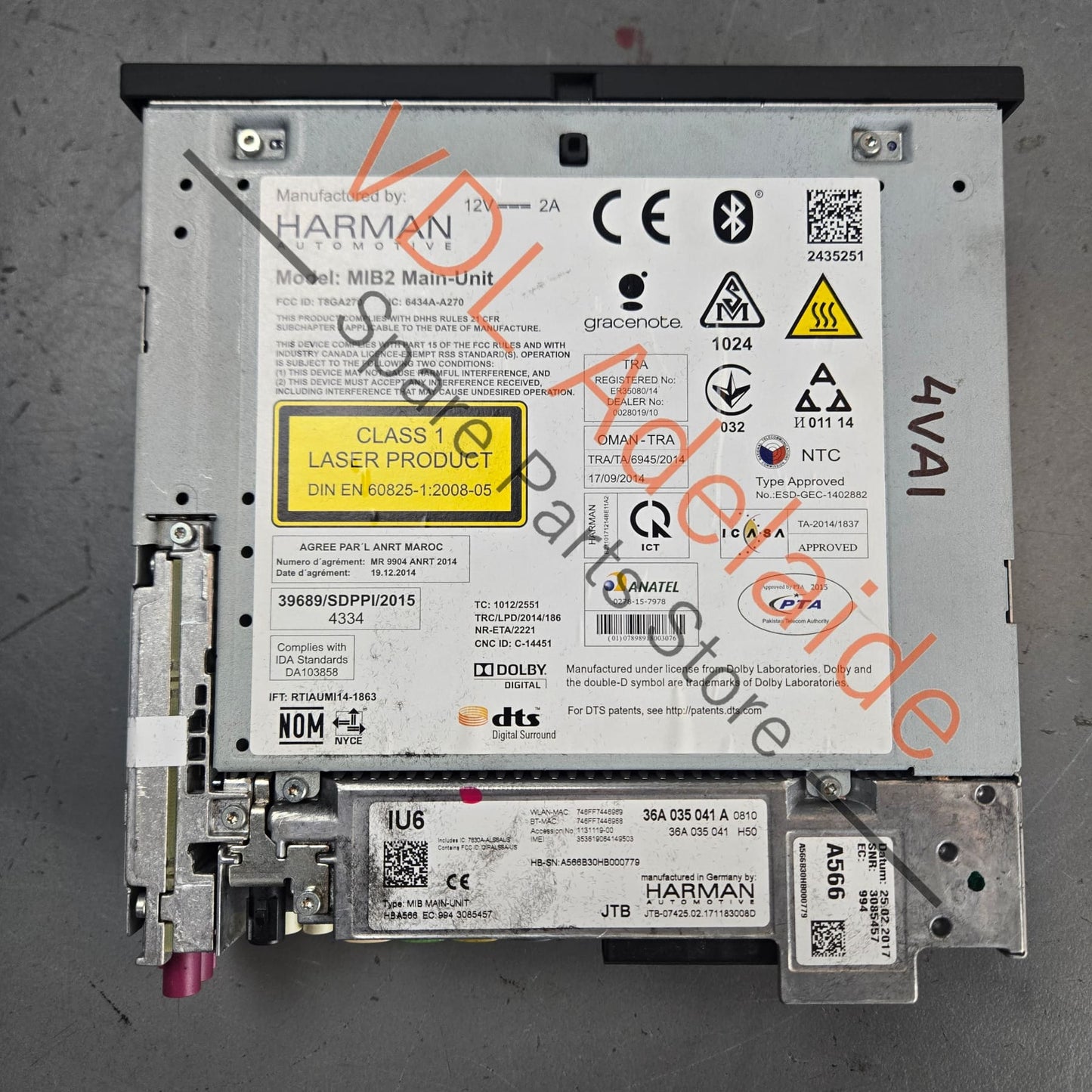 36A035041A    Bentley Bentayga Main Radio Central Computer MIB2 MIB Premium 36A035041A