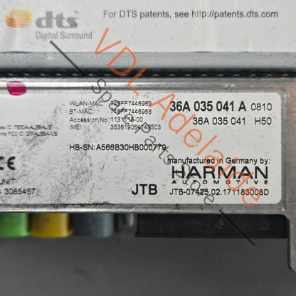 36A035041A    Bentley Bentayga Main Radio Central Computer MIB2 MIB Premium 36A035041A