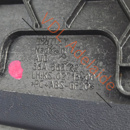36A863239    Bentley Bentayga Centre Console Left Side Panel Trim Imperial Blue Leather 36A863239