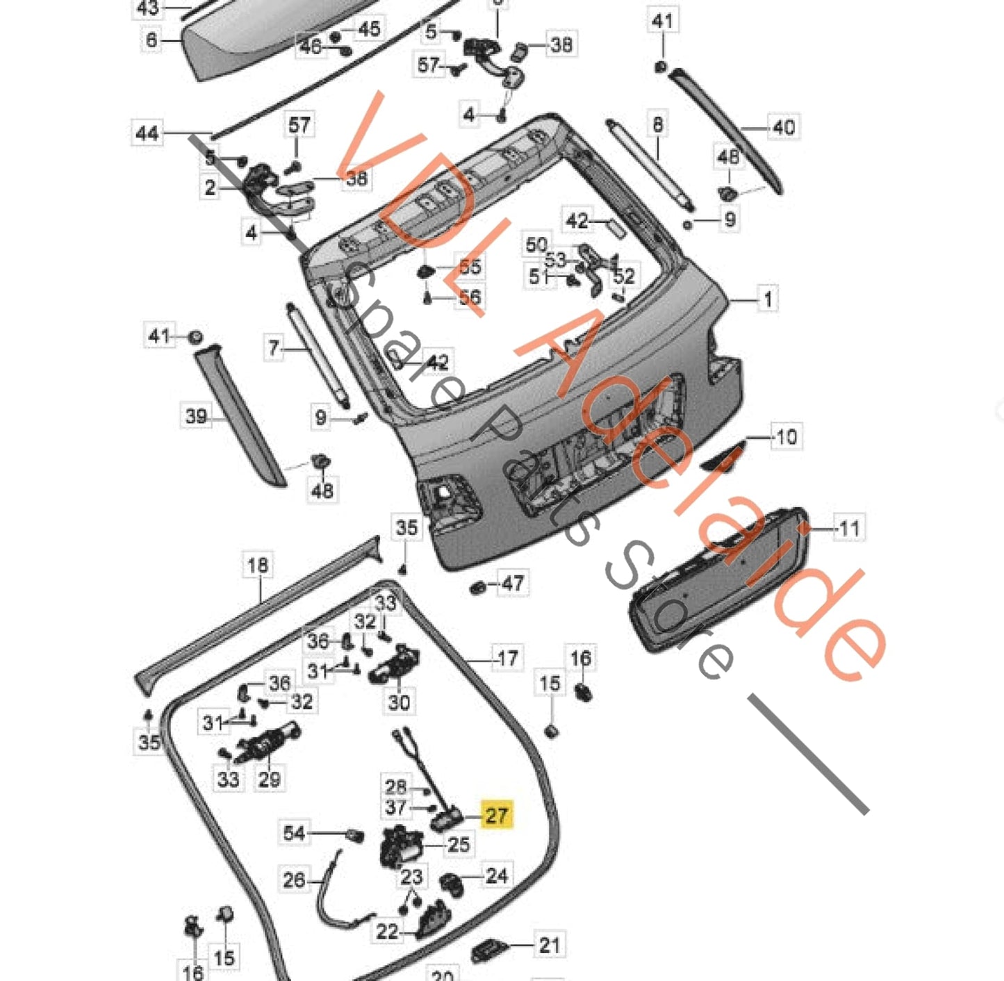 4M0827566B    Bentley Bentayga Audi Q7 Rear Reverse Camera 4M0827566B