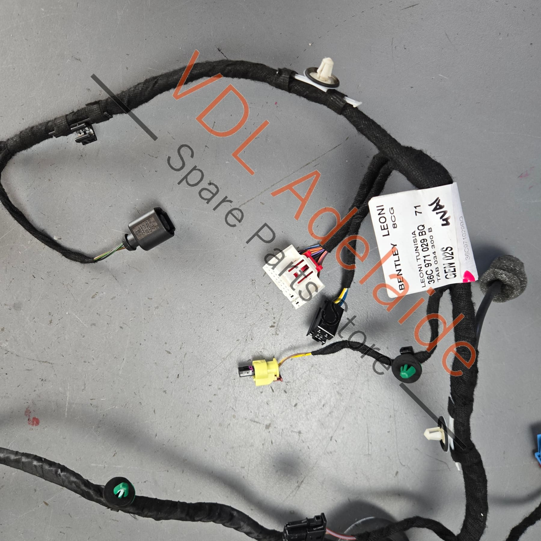 36C971029BQ 36C971029CR   Bentley Bentayga Front Passenger Door Wiring Harness Cable 36C971029BQ 36C971029CR