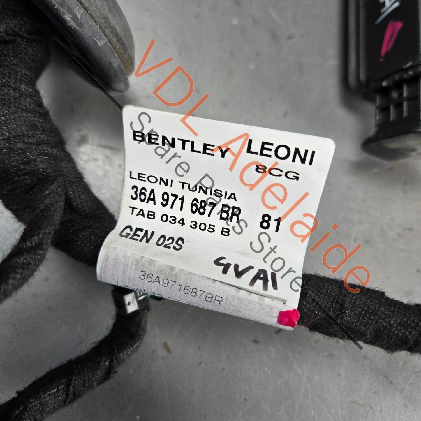 36A971687BR 36A971687CG   Bentley Bentayga Rear Left Drivers Door Wiring Harness Cable 36A971687BR 36A971687CG