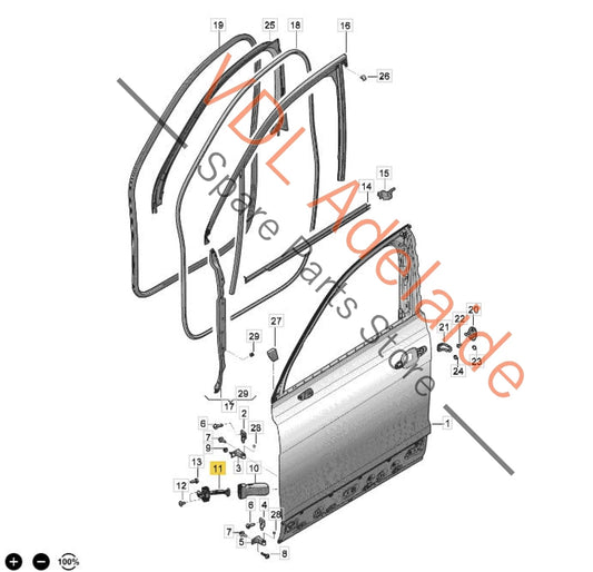 36A837267    Bentley Bentayga Front Door Check Strap 36A837267