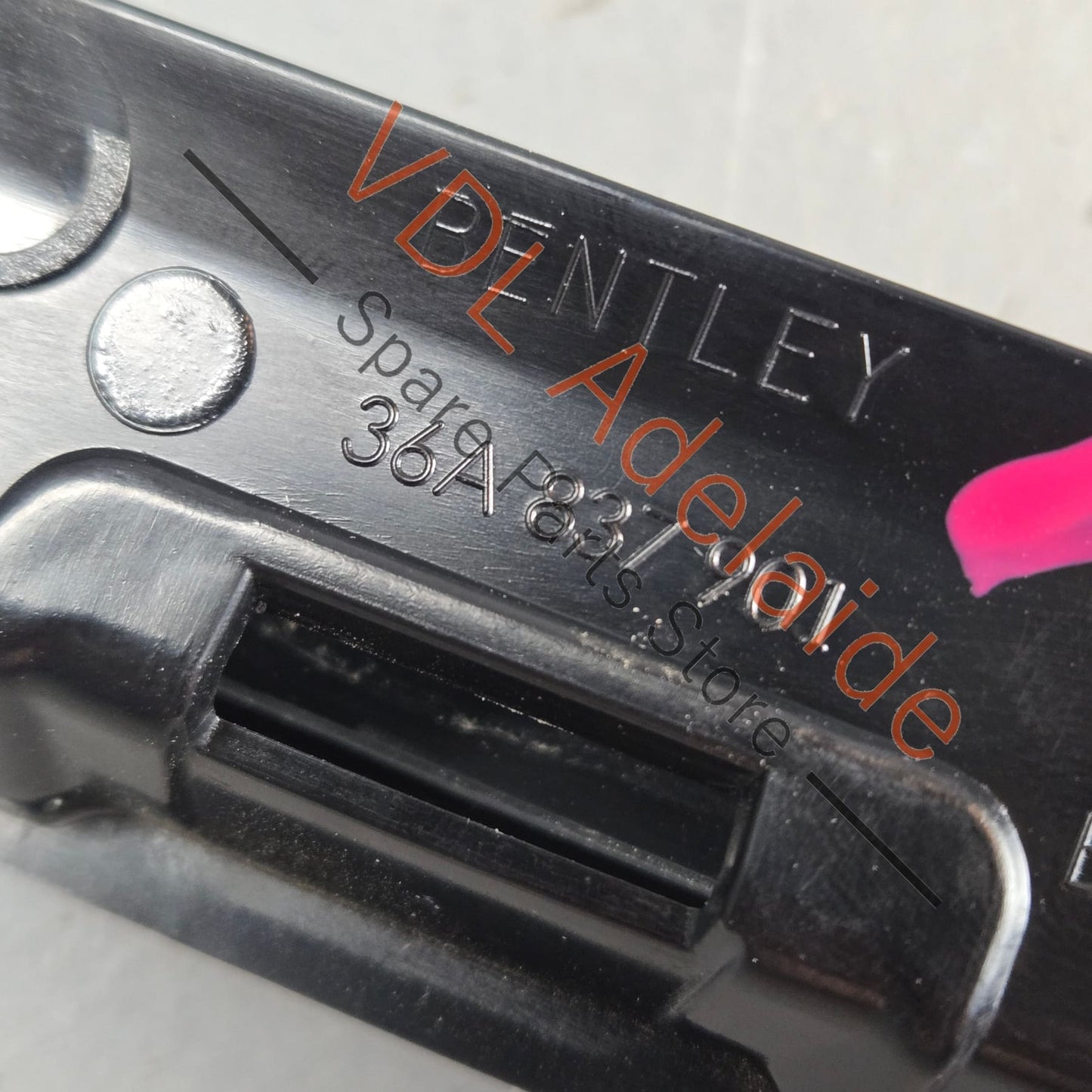 36A837901    Bentley Bentayga Exterior B Pillar Trim Gloss Black 36A837901 Front Left