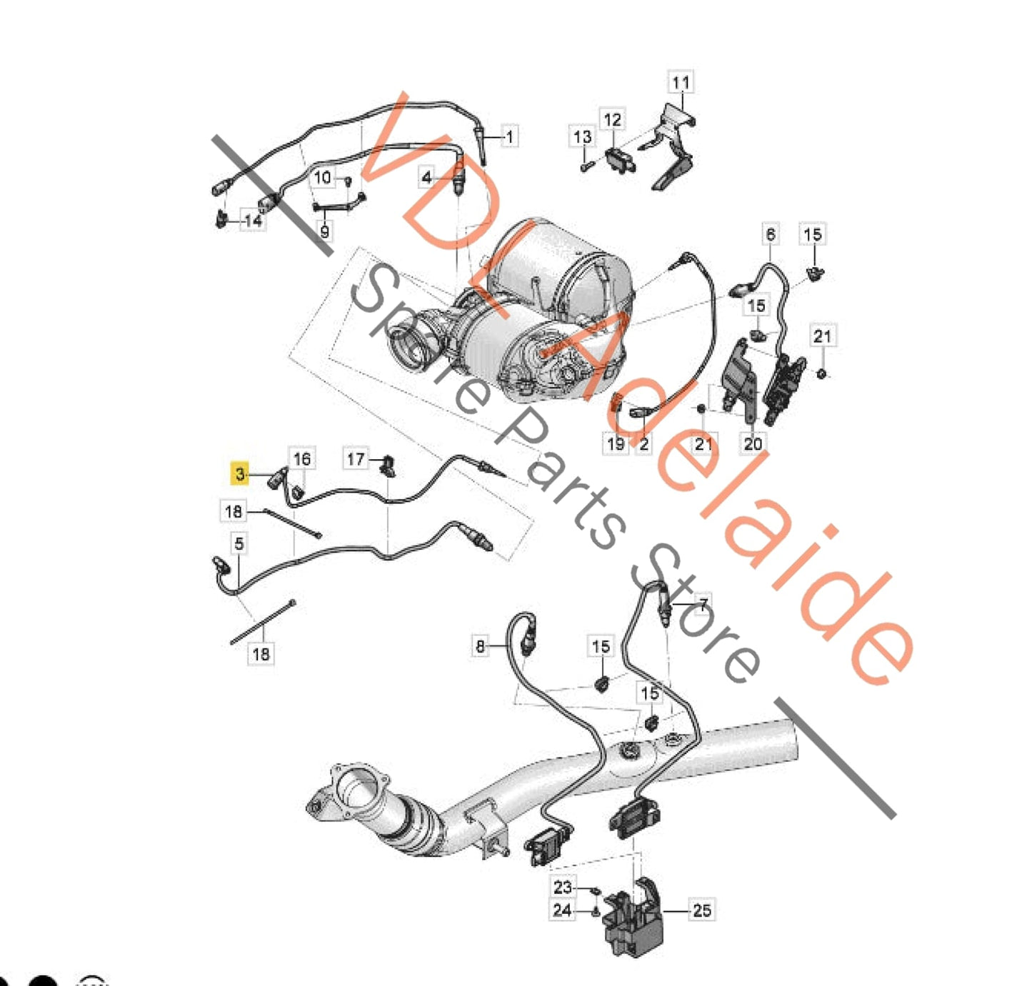 4M0906088AE    Audi VW Bentley Exhaust Gas Temperature Sender 4M0906088AE GENUINE OEM