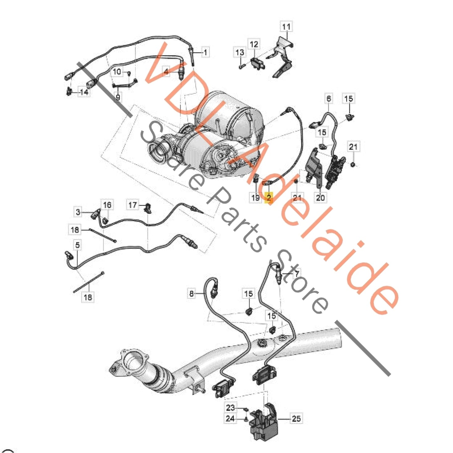 4M0906088AG    Audi VW Bentley Exhaust Gas Temperature Sender 4M0906088AG GENUINE OEM