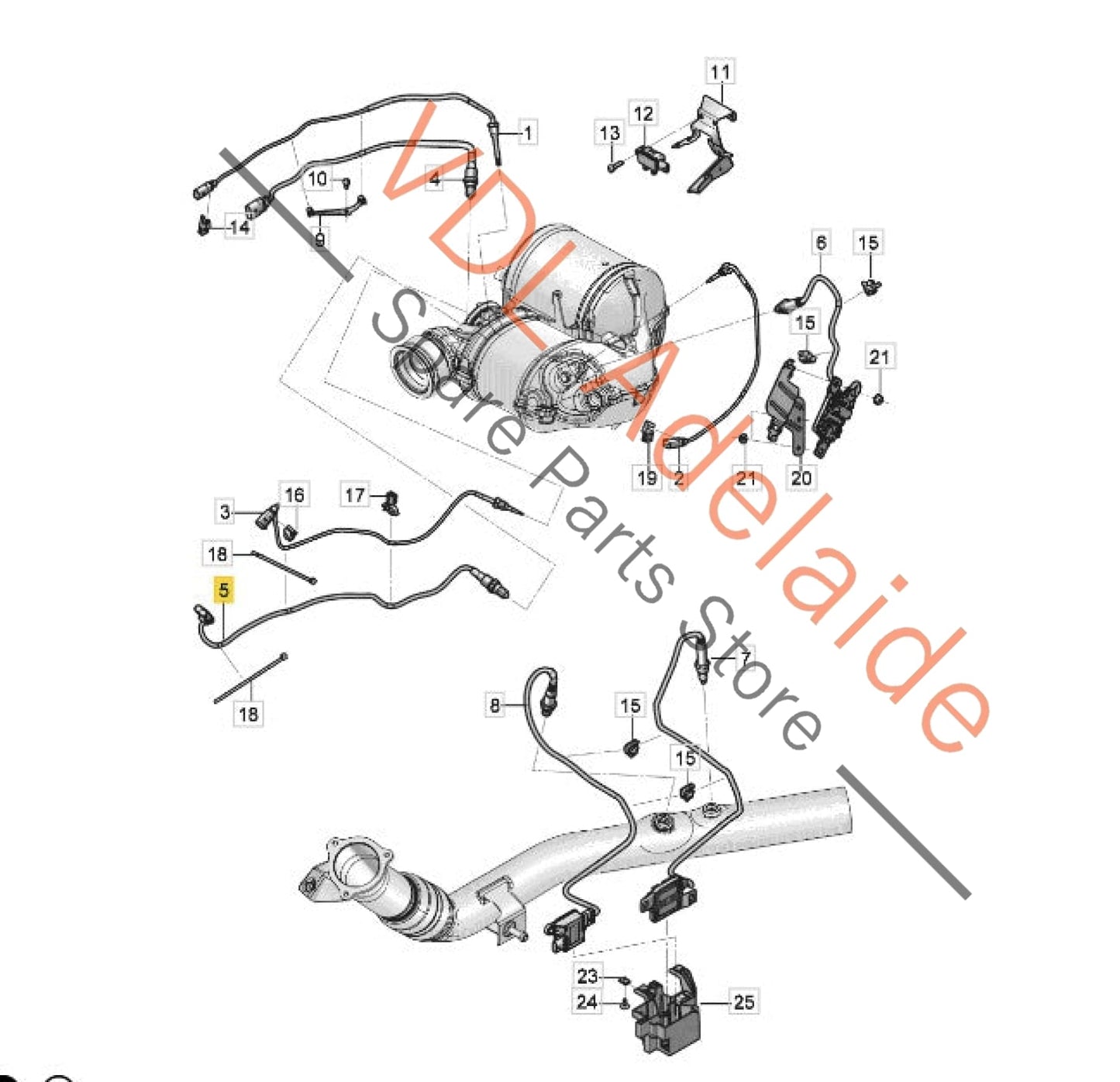 4M0906262D    Audi VW Bentley Exhaust Oxygen Lambda Probe Sensor 4M0906262D GENUINE OEM