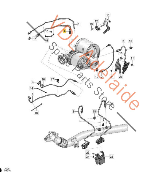 4M0906262C    Audi VW Bentley Exhaust Oxygen Lambda Probe Sensor 4M0906262C GENUINE OEM