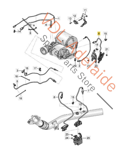 4M0907807F 4M0907807AH   Audi VW Bentley Exhaust NOx Sensor 4M0907807F 4M0907807AH GENUINE OEM