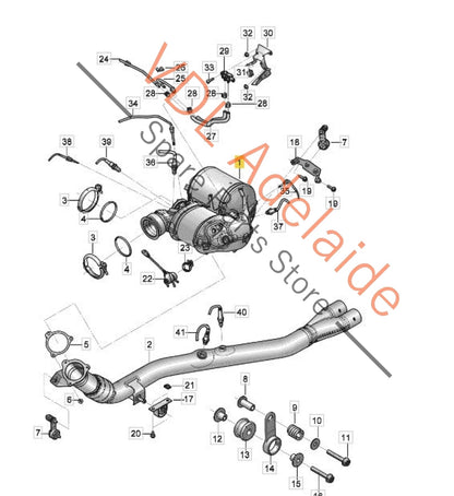 4M0254751FX    Bentley Bentayga Audi SQ7 Exhaust DPF Catalytic Converter 4M0254751FX