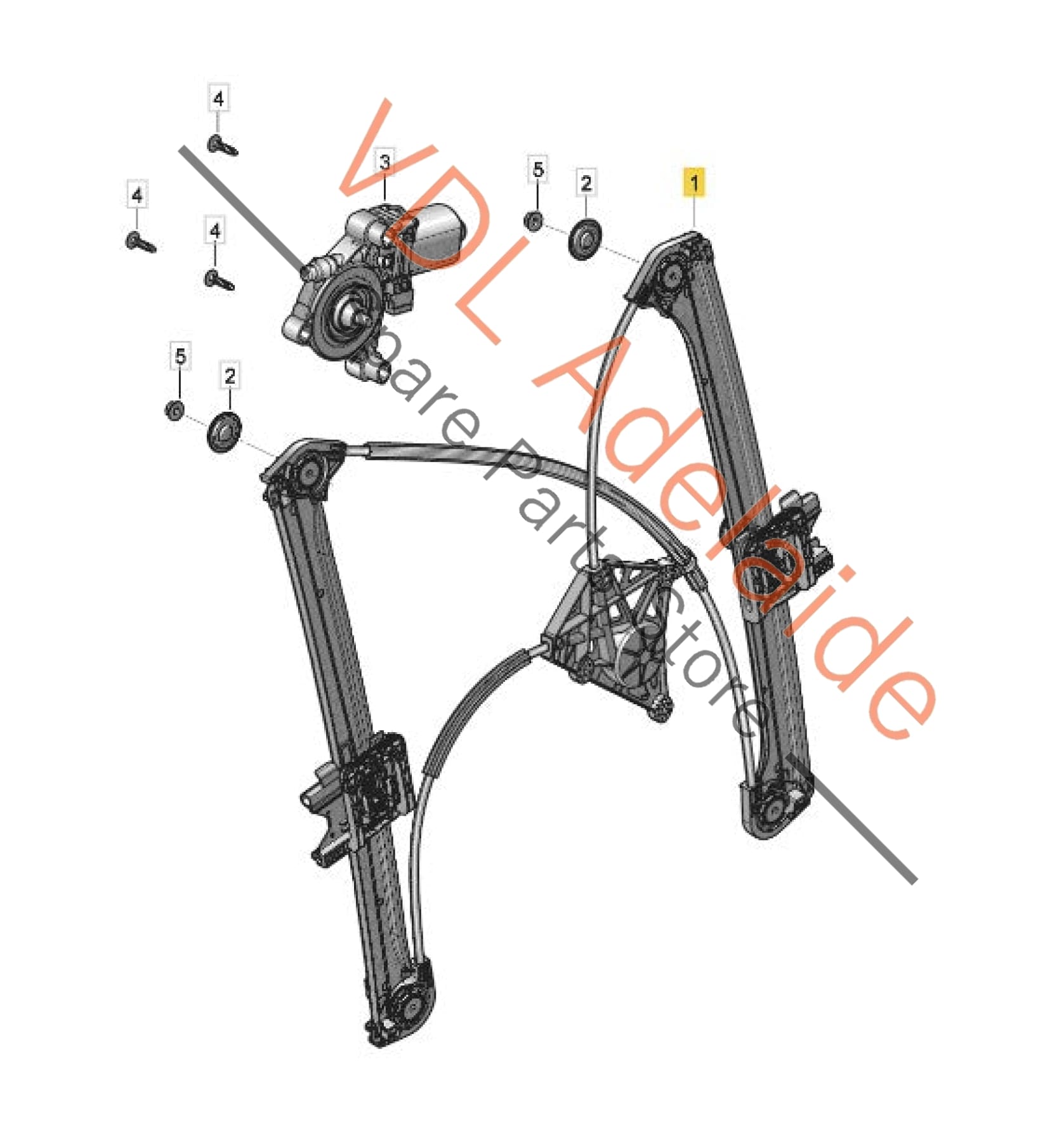 4M0839462A    Audi Q7 Bentley Bentayga Rear Right Window Regulator 4M0839462A