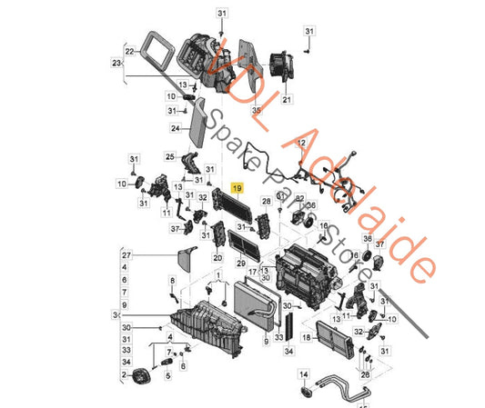 4M0819011    4M0819011 Auxiliary Heater Audi Q7 2016 Bentley Bentayga Onwards Genuine OEM