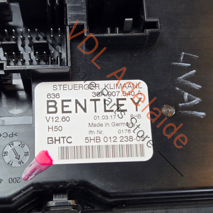 36A907040A    Bentley Bentayga Control Unit for Air Conditioning 36A907040A
