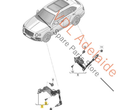 4M0941286C    VW Audi Bentley Suspension Level Sensor Front Right 4M0941286C