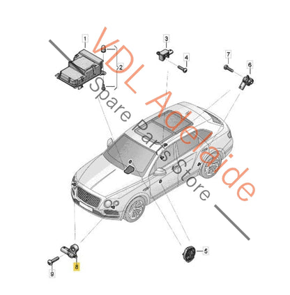 4M0959651    VW Audi Porsche Crash Sensor for Airbag 4M0959651