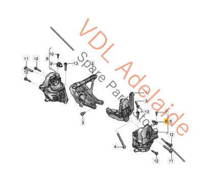 4M0907508    VW Audi Porsche Engine Mount Sensor for Vibration 4M0907508