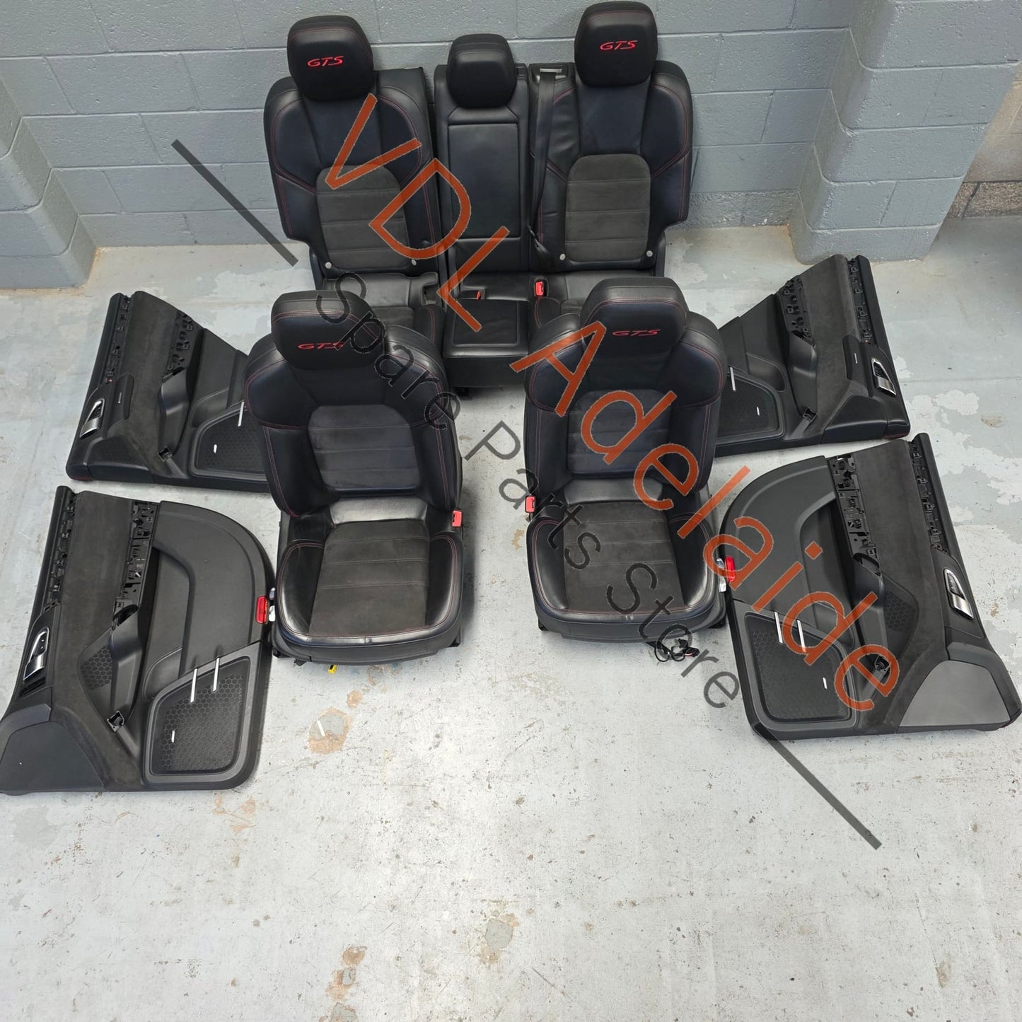 Porsche Cayenne 958 GTS Interior Set of Alcantara Seats & Door Cards