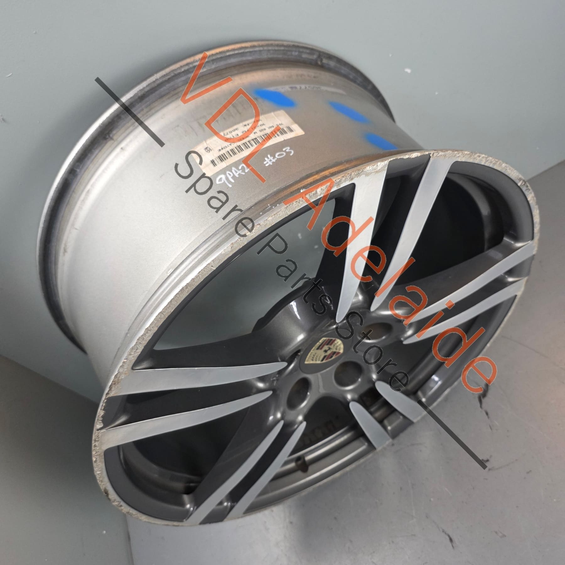 7P5601025M 95836214202   Porsche Cayenne Q7 Touareg 21in x 10in Alloy Wheel Turbo Design 7P5601025M 95836214202 #03