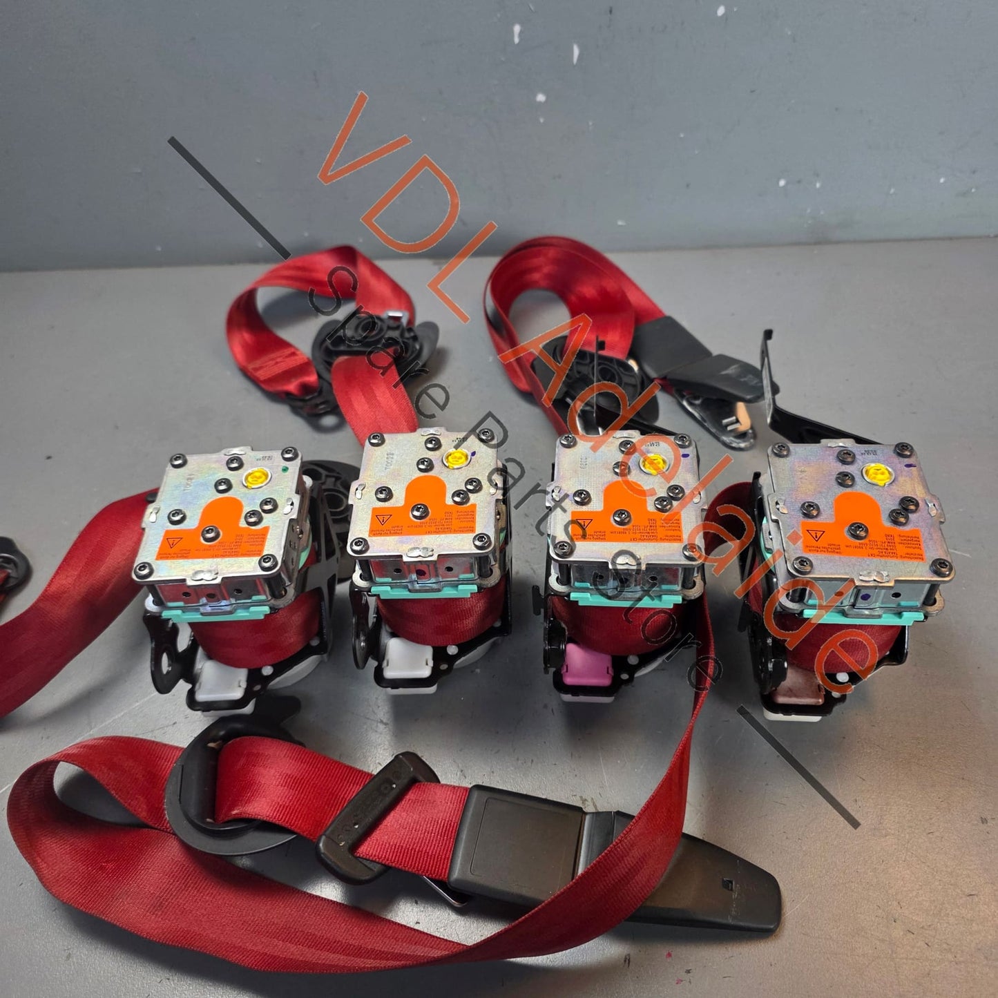 95880300202 95880300102   Porsche Cayenne GTS 92A 958 Set of Carmine Red Seatbelts 95880300102 M3C 95880300202 M3C