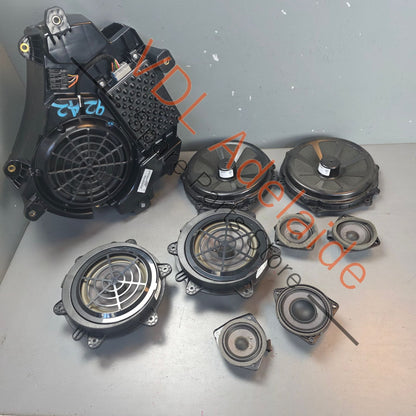 7P5035481D 7PP035710C   Porsche Cayenne BOSE Speakers & Bass Box Woofer 7P5035481D 7PP035710C 9x pieces