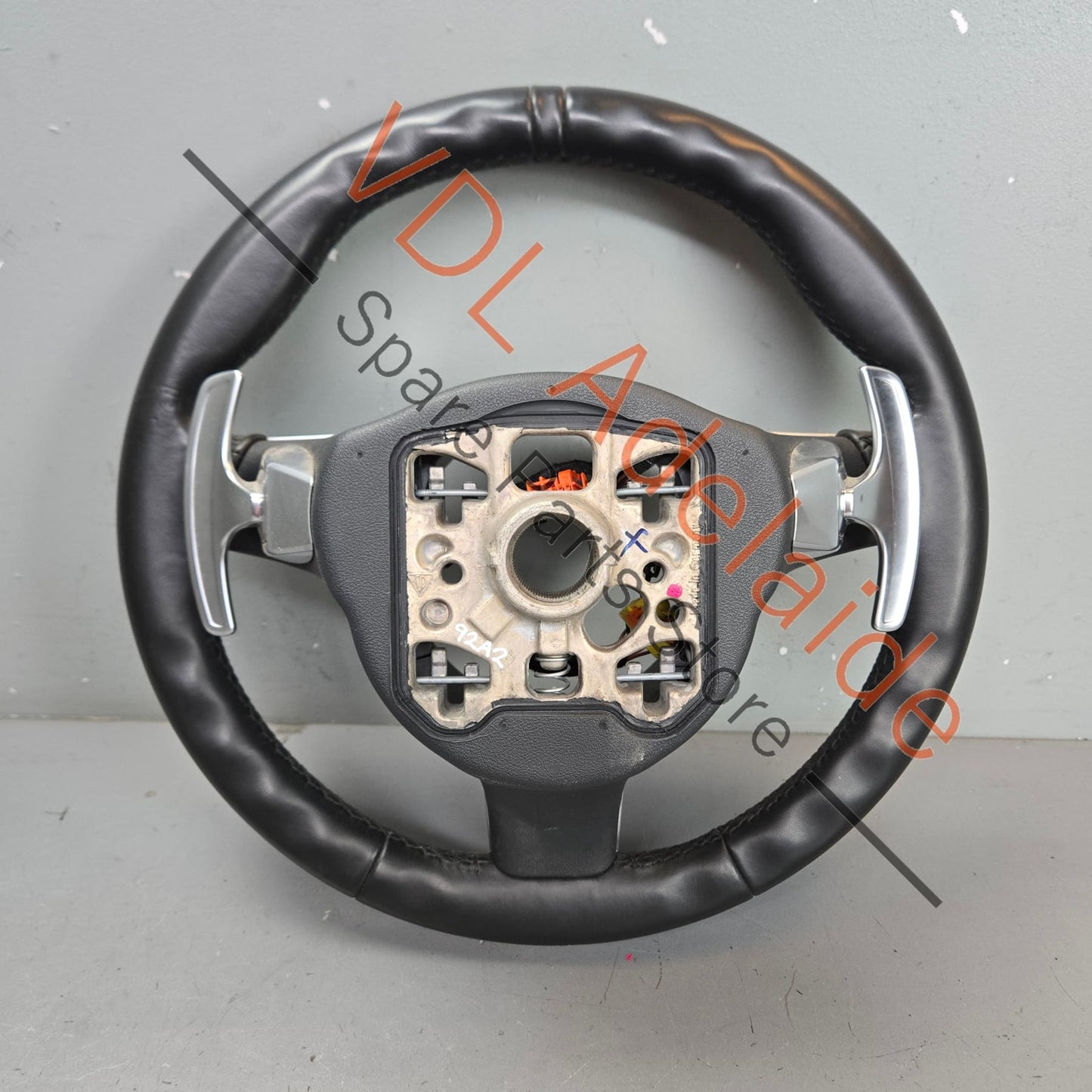 97034780394A34 7PP419091CC   Porsche Cayenne GTS Turbo 958 92A Steering Wheel with Shift Paddles
