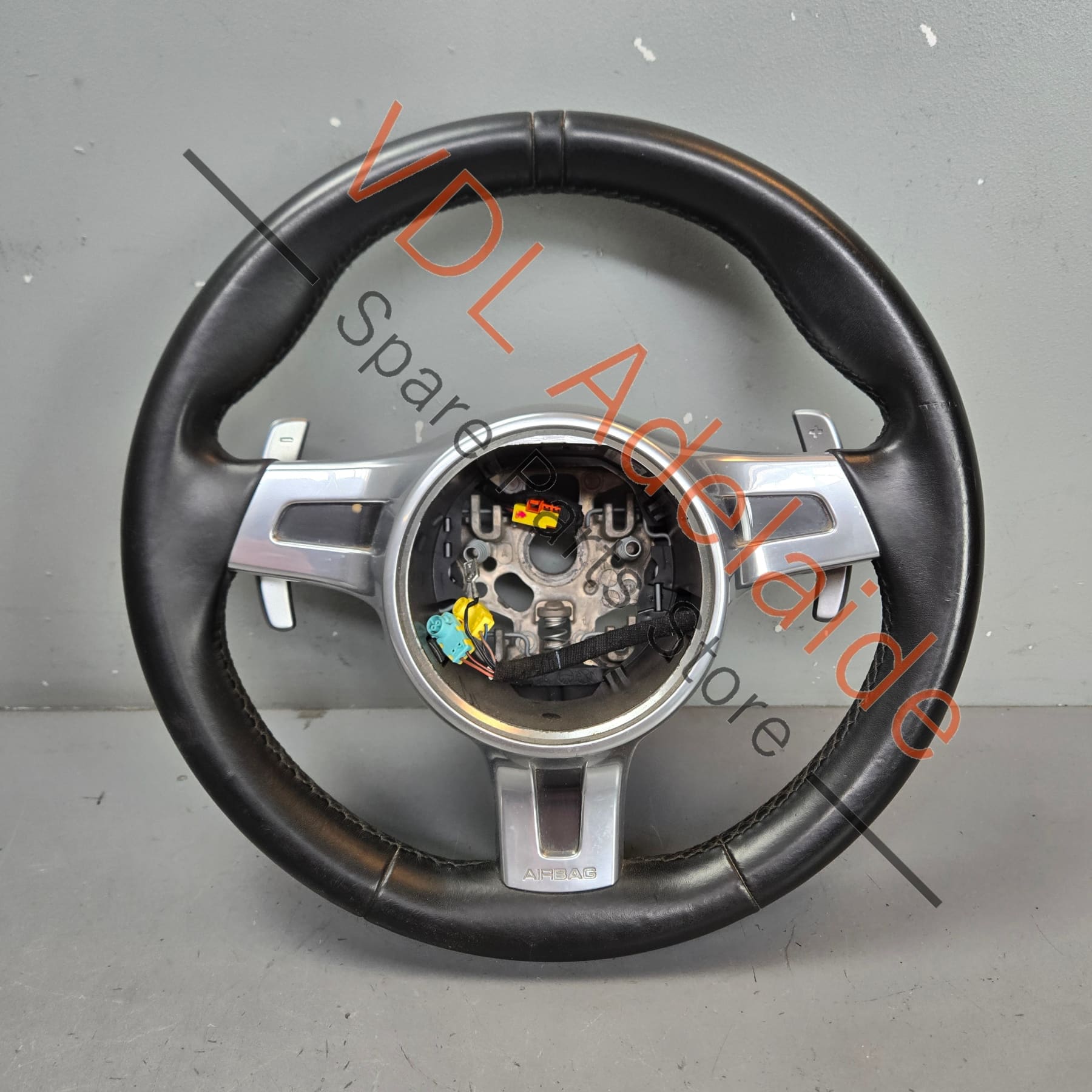 97034780394A34 7PP419091CC   Porsche Cayenne GTS Turbo 958 92A Steering Wheel with Shift Paddles