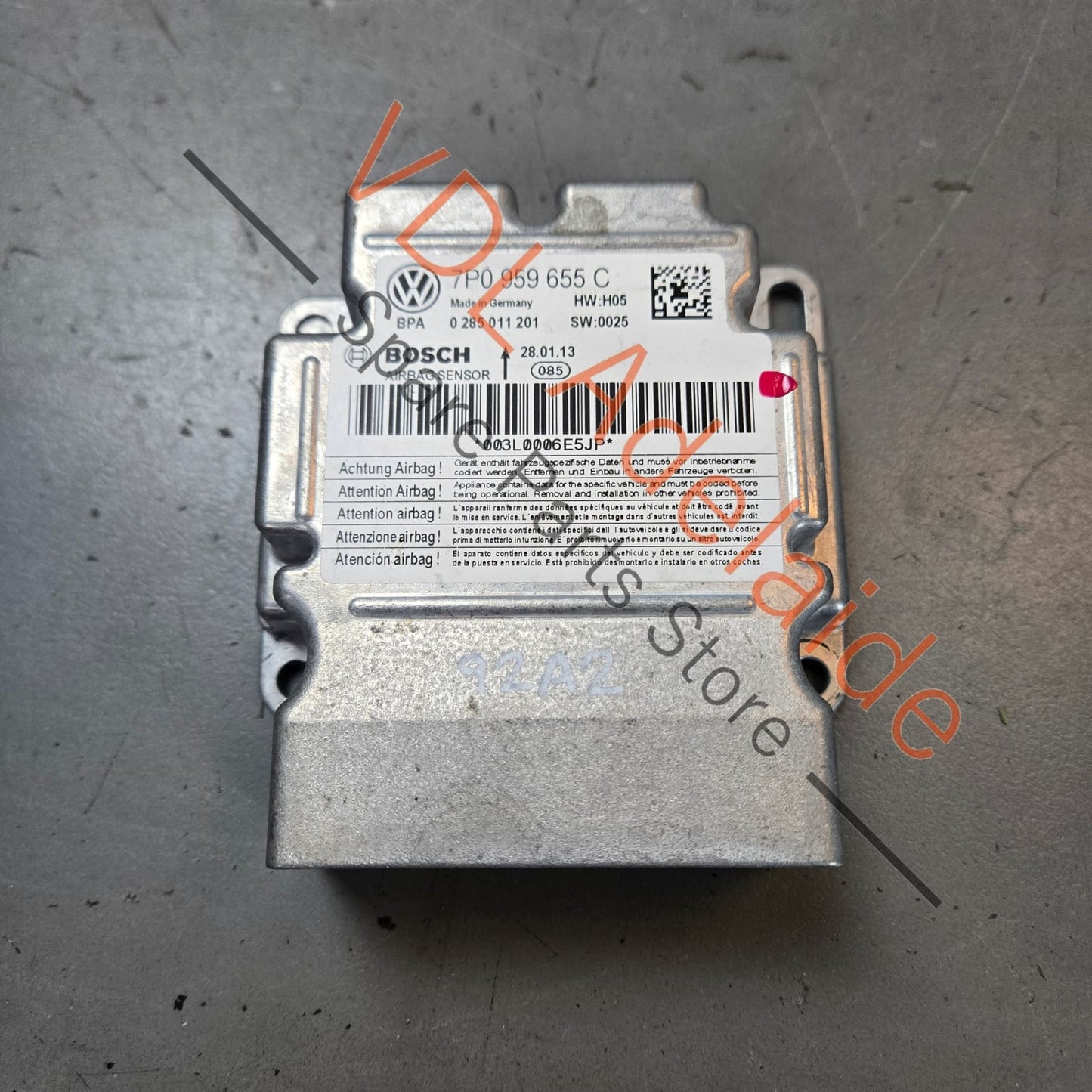 7P0959655C 95861820103   Porsche Cayenne 958 Airbag Control Module SRS 7P0959655C 95861820103