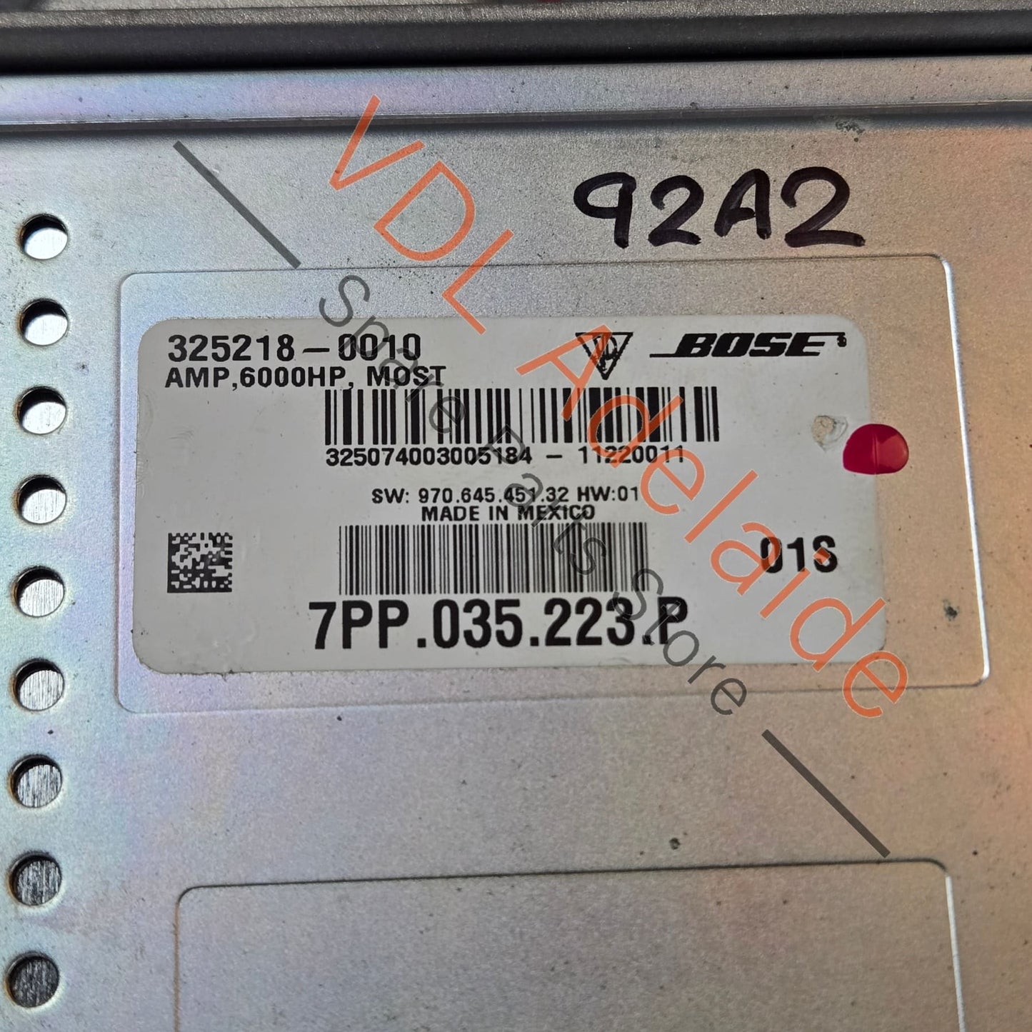 7PP035223P 95564530201 7L5035466B  Porsche Cayenne Cayman Panamera BOSE Audio Amplifier Amp 7PP035223P 95564530201 7L5035466B