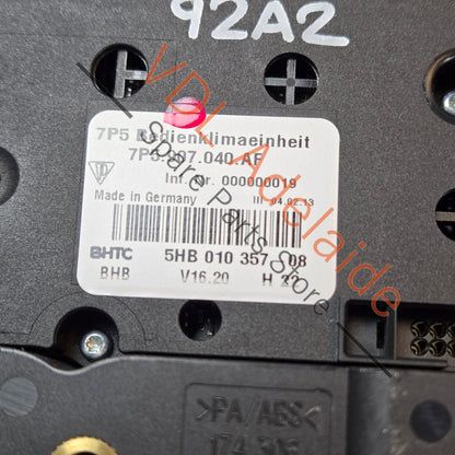 7P5907040AF 95865310105   Porsche Cayenne 958 Centre Console Heater Control Switch 7P5907040AF