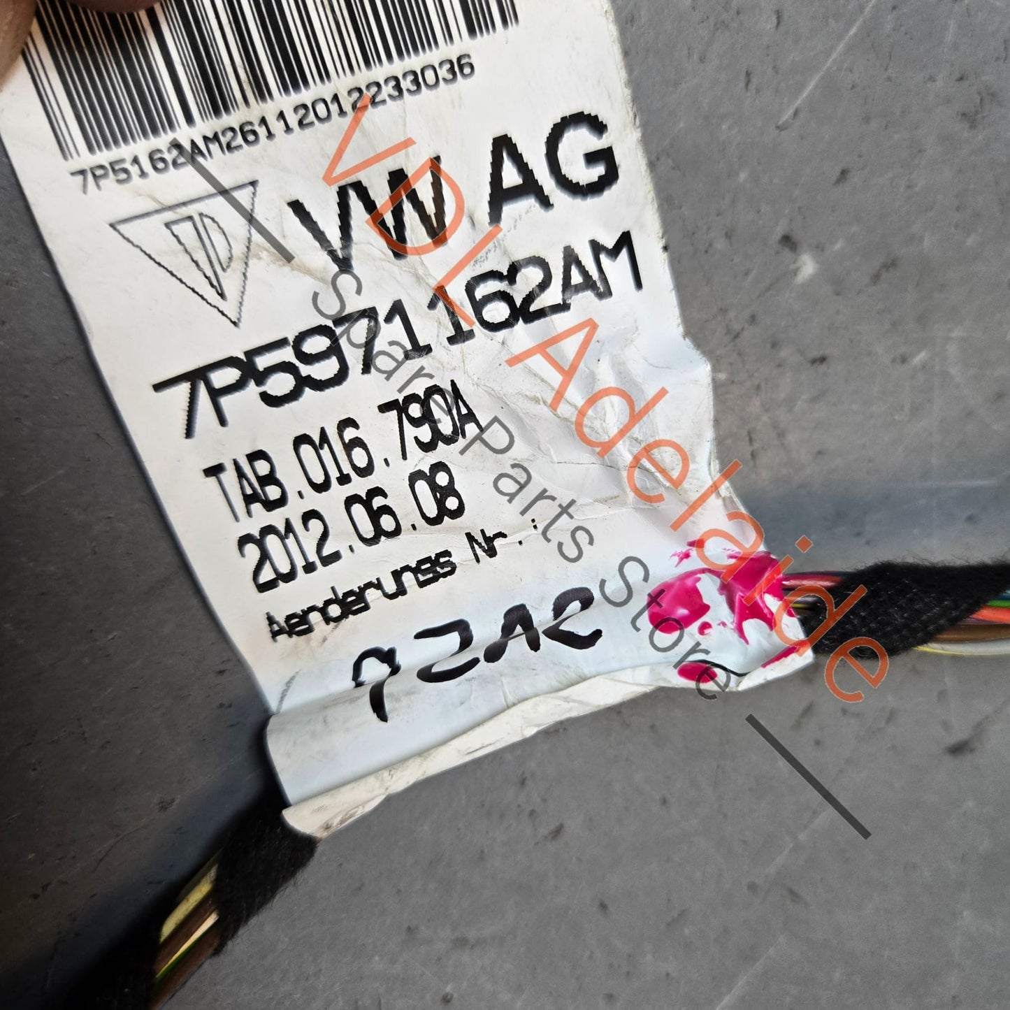 7P5971162AM    Porsche Cayenne 958 Front Right Side Door Wire Harness 7P5971162AM