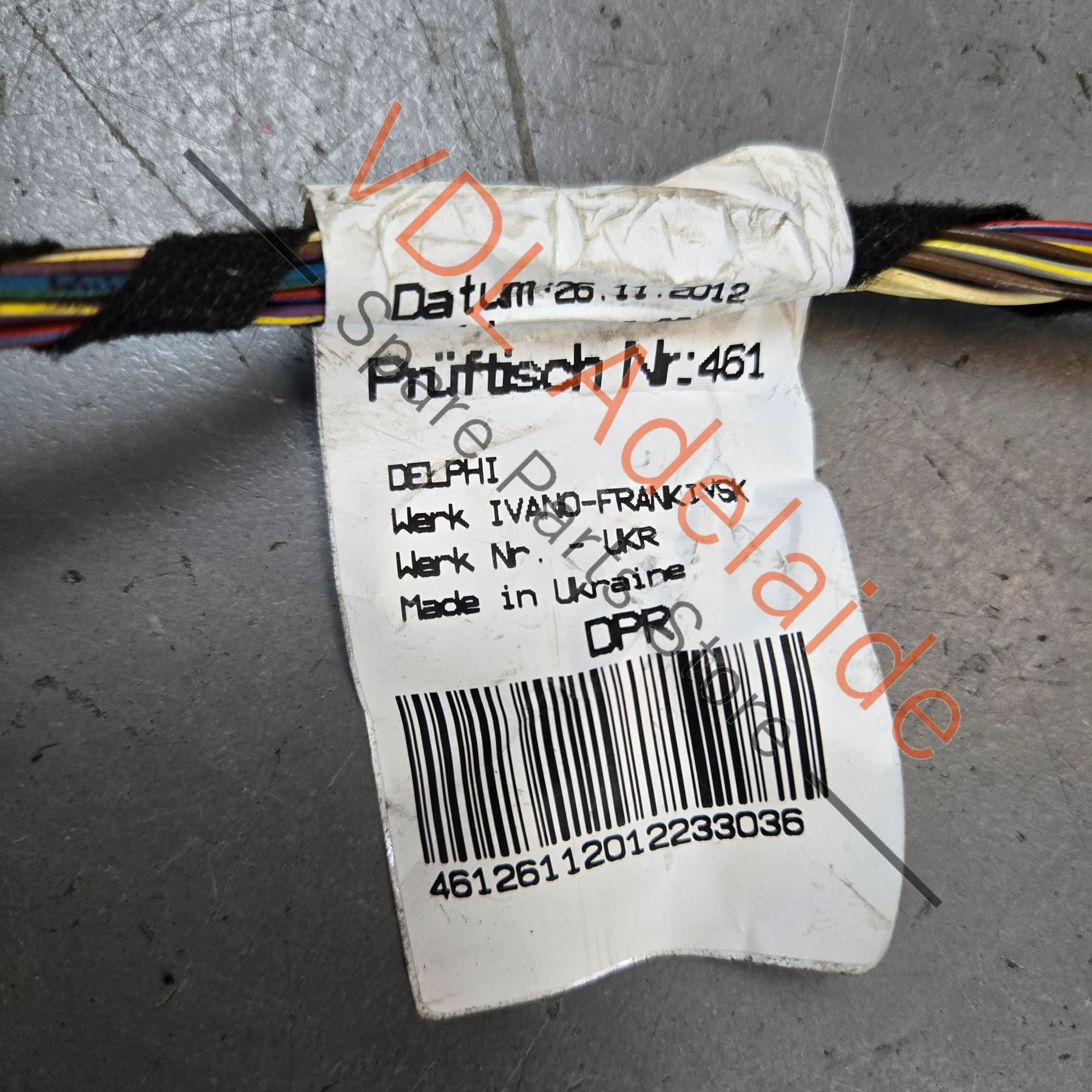 7P5971162AM    Porsche Cayenne 958 Front Right Side Door Wire Harness 7P5971162AM