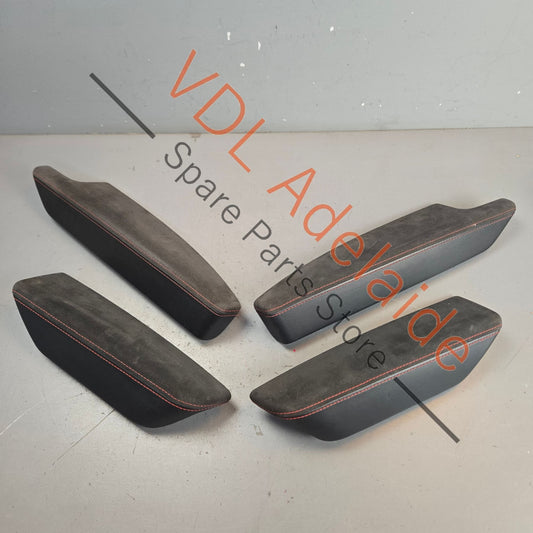 95855517303 95855517403   Porsche Cayenne GTS 958 Alcantara w Red Stitch Door Trim Set 95855517303 95855517403