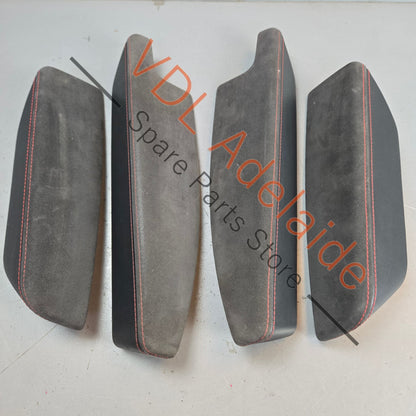 95855517303 95855517403   Porsche Cayenne GTS 958 Alcantara w Red Stitch Door Trim Set 95855517303 95855517403