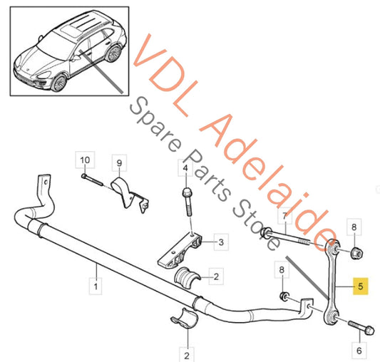 95534306900   Porsche Cayenne Front Swaybar Links 955 957 92A 958 95534306900