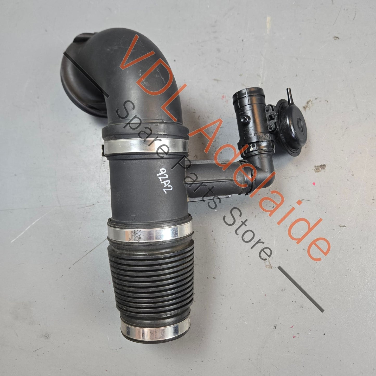 7P5129638 95811063800  Porsche Cayenne 92A 958 Air Filter Adapter Pipe with vacuum valve 7P5129638 95811063800