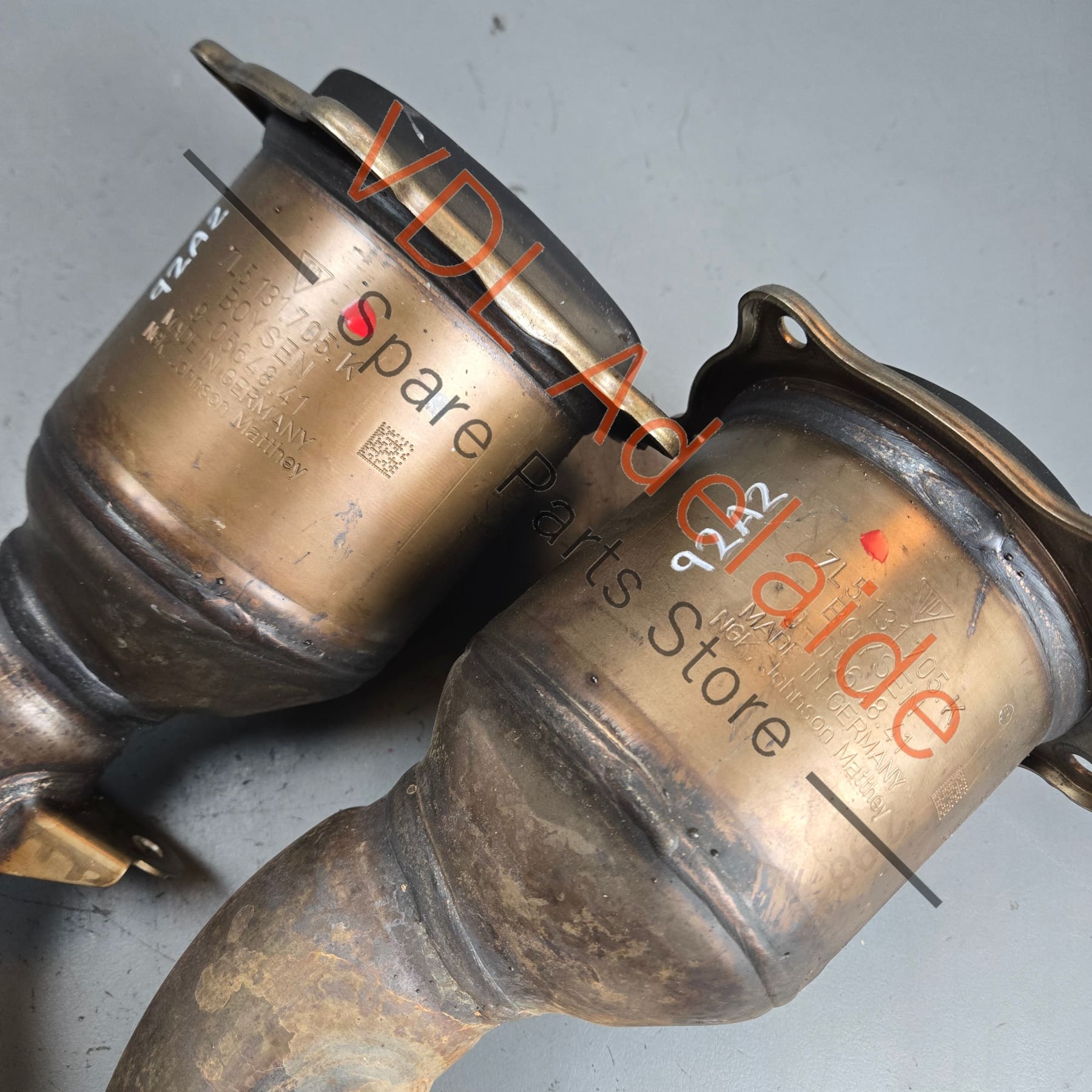 958113022AX 958113021AX  Porsche Cayenne 92A 958 GTS V8 4.8 Pair of Catalytic Converters Exhaust 958113021AX 958113022AX